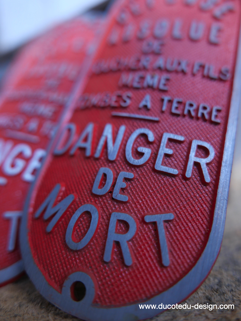 Plaque alu danger de mort. eletricite de france EDF – Image 7