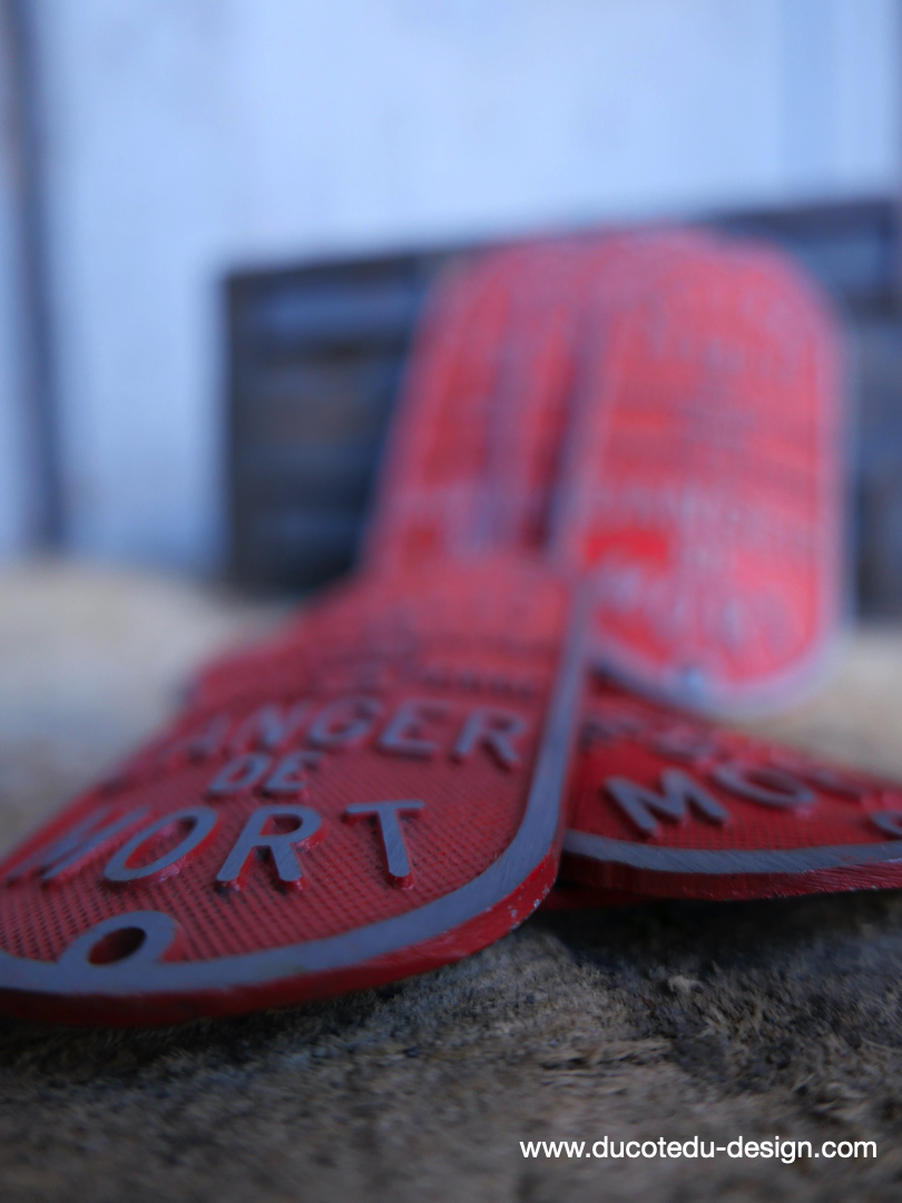 Plaque alu danger de mort. eletricite de france EDF – Image 5