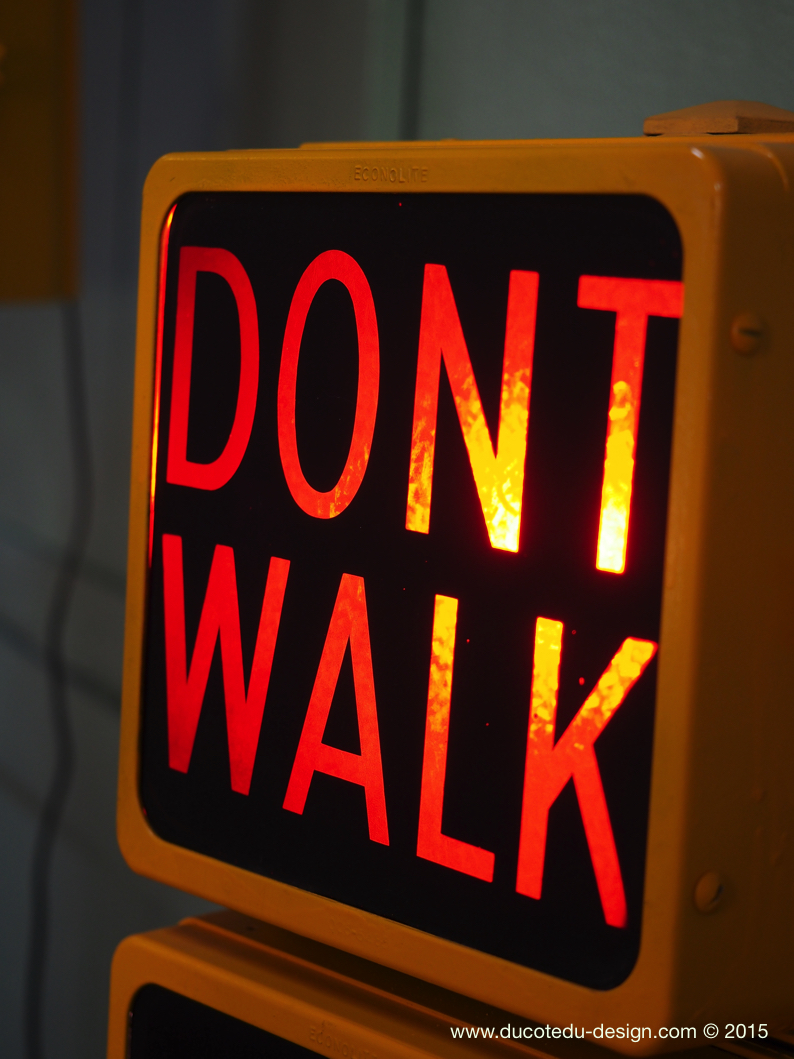 New York feu dont walk americain vintage USA jaune d'origine – Image 7