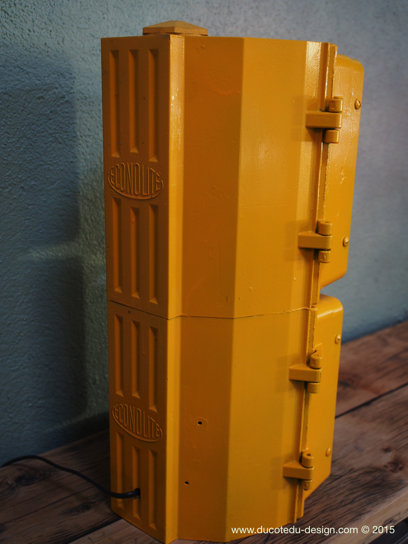 New York feu dont walk americain vintage USA jaune d'origine – Image 5