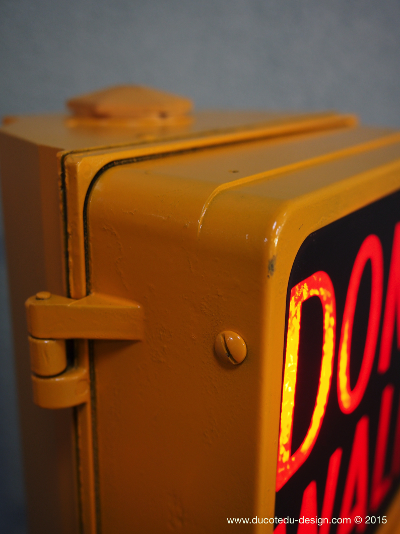 New York feu dont walk americain vintage USA jaune d'origine – Image 11