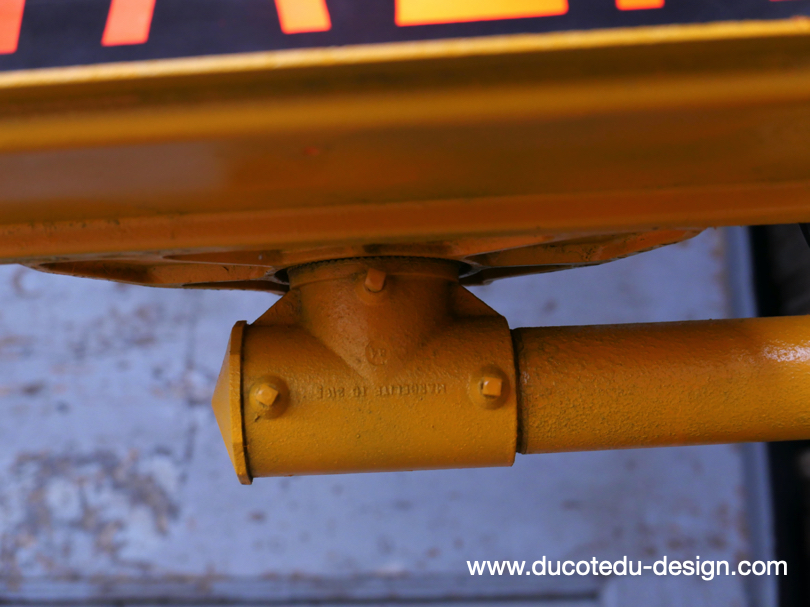 New York feu dont walk americain vintage USA jaune d'origine – Image 13