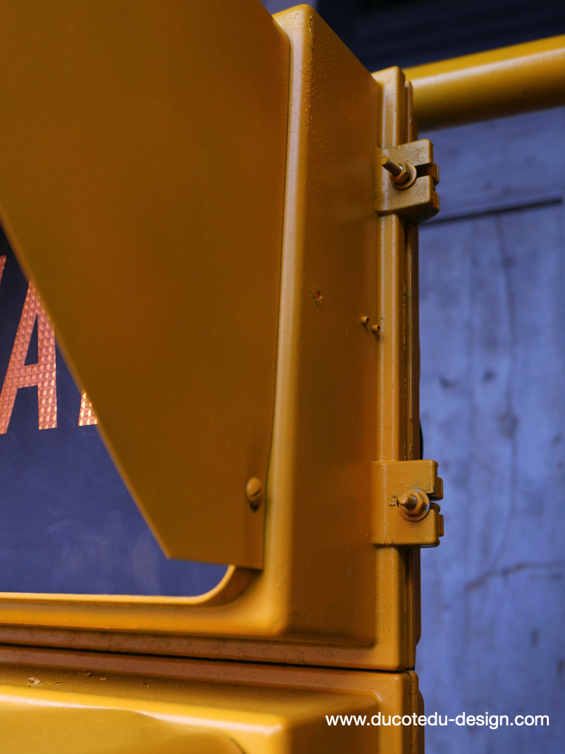 New York feu dont walk americain vintage USA jaune d'origine – Image 11