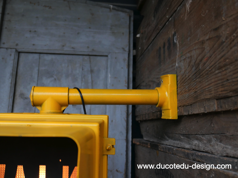 New York feu dont walk americain vintage USA jaune d'origine – Image 8