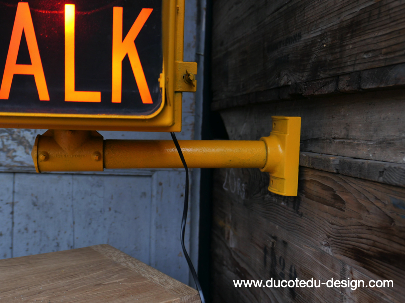 New York feu dont walk americain vintage USA jaune d'origine – Image 7