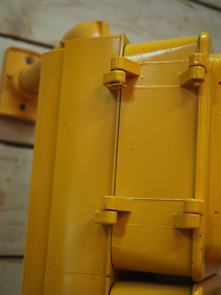 New York feu dont walk americain vintage USA jaune d'origine avec fixations murale – Image 6