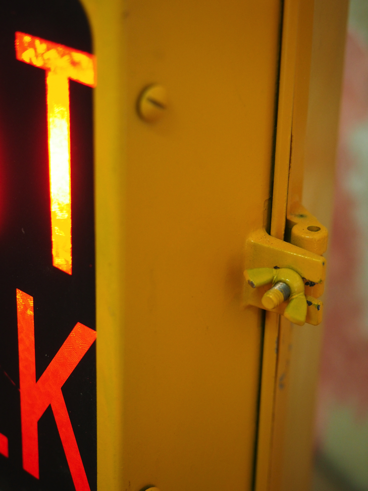 New York feu dont walk americain vintage USA jaune d'origine – Image 10