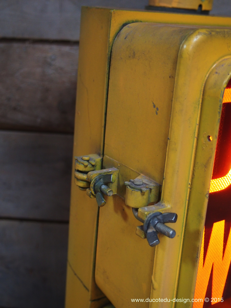 New York feu dont walk americain vintage USA jaune d'origine – Image 10