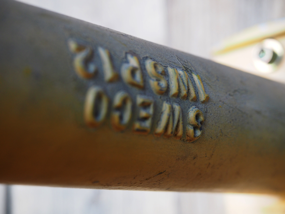 New York feu dont walk americain vintage USA jaune d'origine avec fixations murale – Image 10