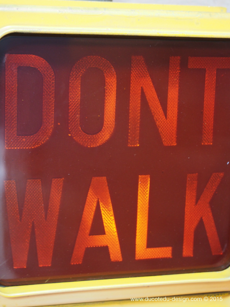 New York feu dont walk americain vintage USA jaune d'origine – Image 13