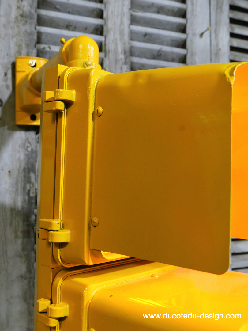 New York feu dont walk americain vintage USA jaune d'origine – Image 8