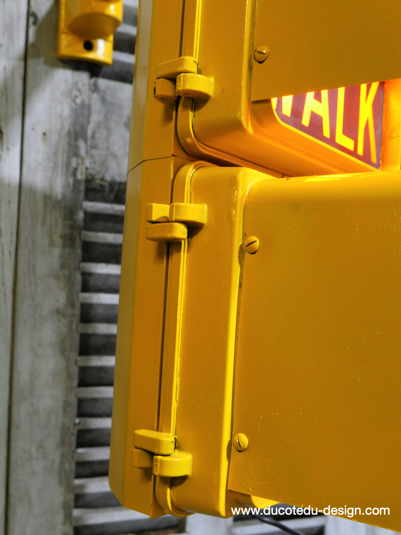 New York feu dont walk americain vintage USA jaune d'origine – Image 9