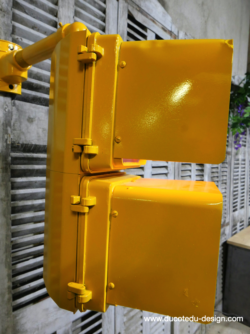 New York feu dont walk americain vintage USA jaune d'origine – Image 11