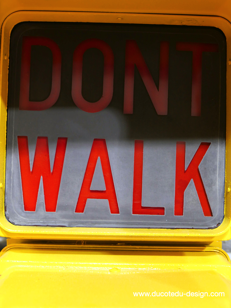 New York feu dont walk americain vintage USA jaune d'origine – Image 14