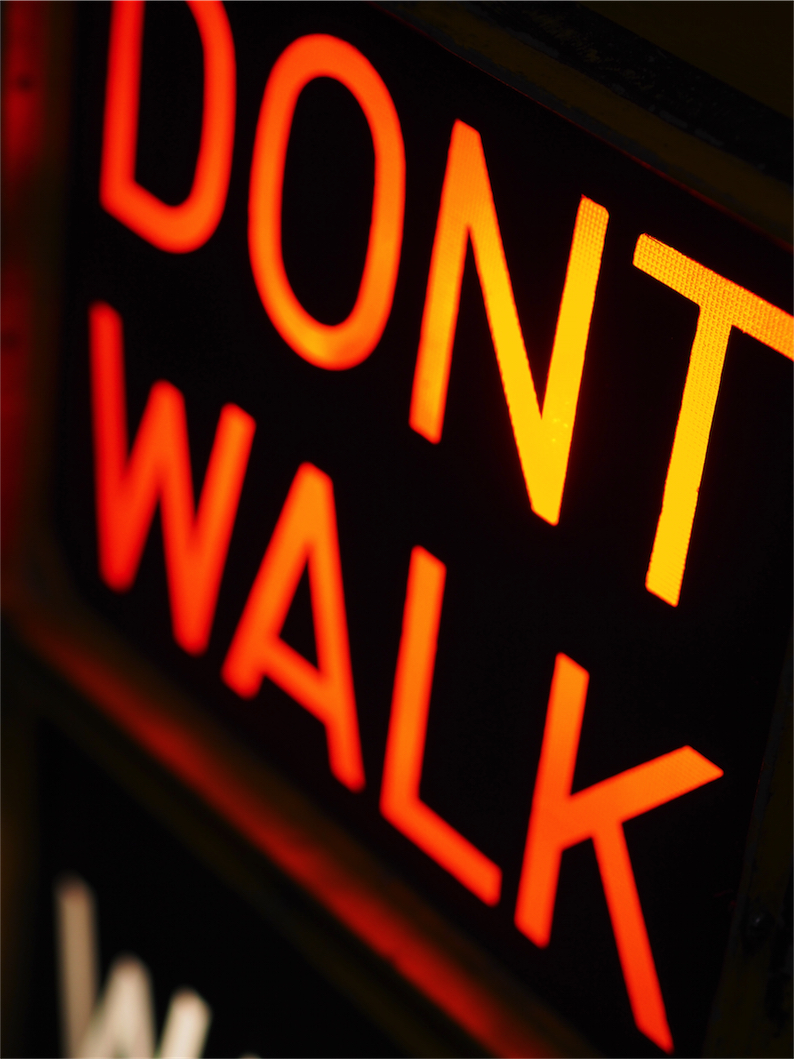 New York grand feu dont walk americain vintage USA jaune d'origine a poser – Image 4