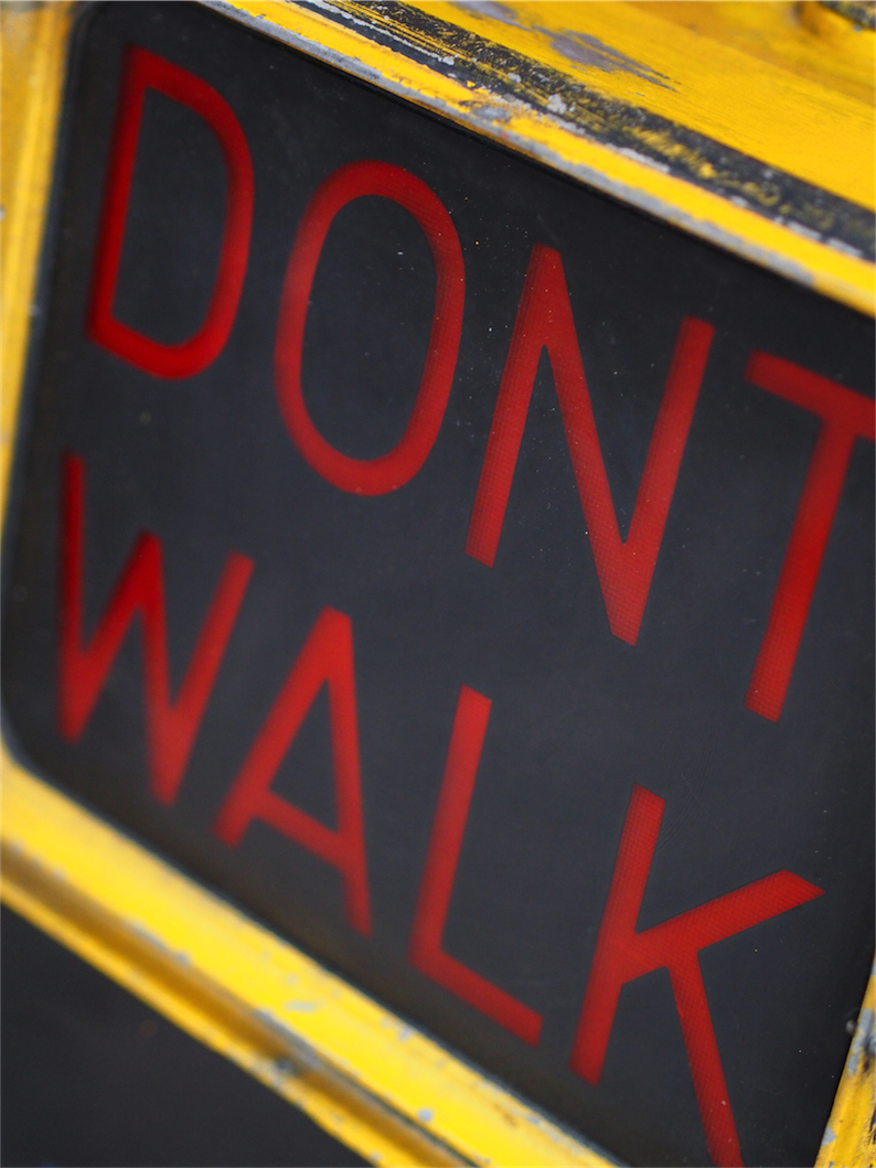 New York grand feu dont walk americain vintage USA jaune d'origine a poser – Image 12