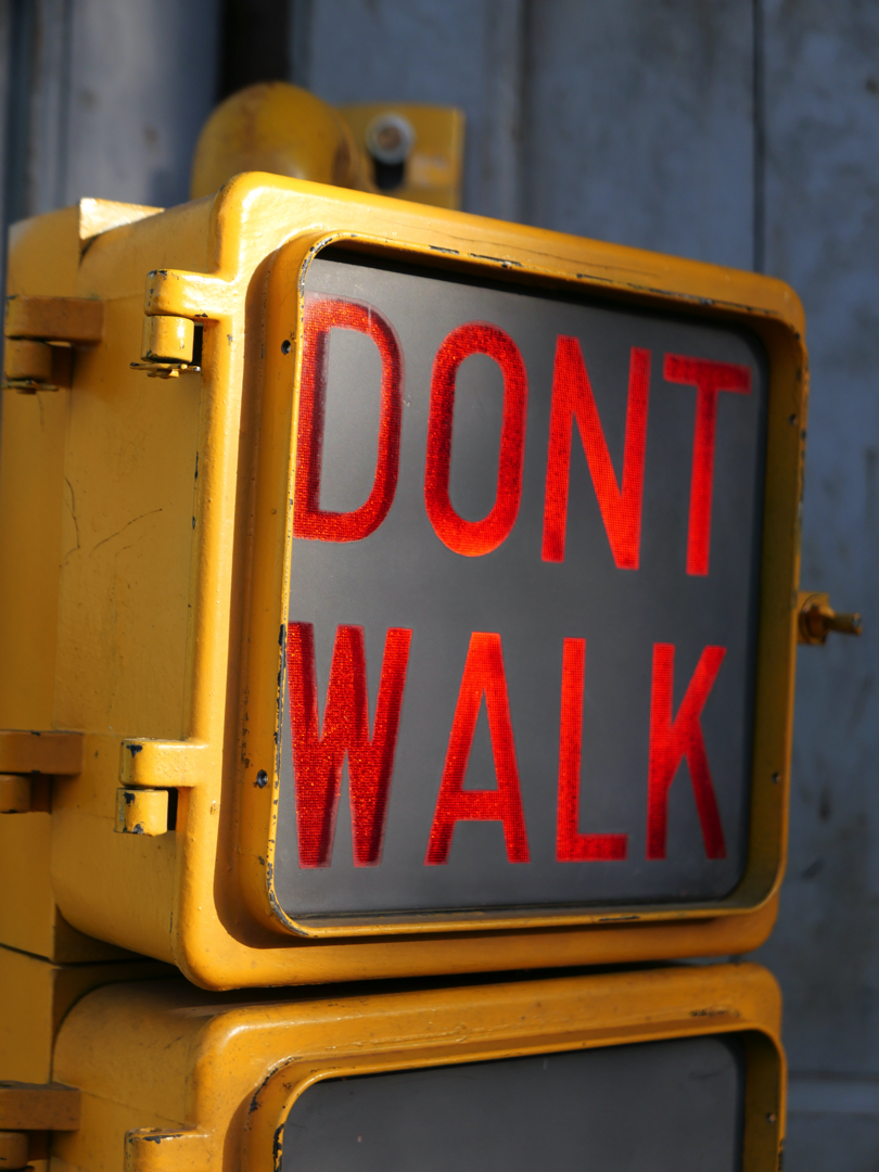 New York feu dont walk americain vintage USA jaune d'origine – Image 6