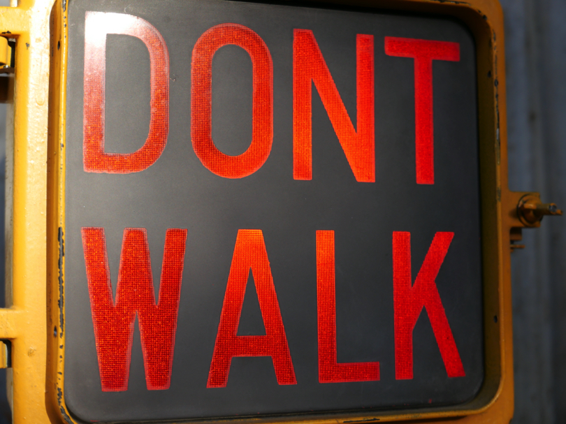 New York feu dont walk americain vintage USA jaune d'origine – Image 16