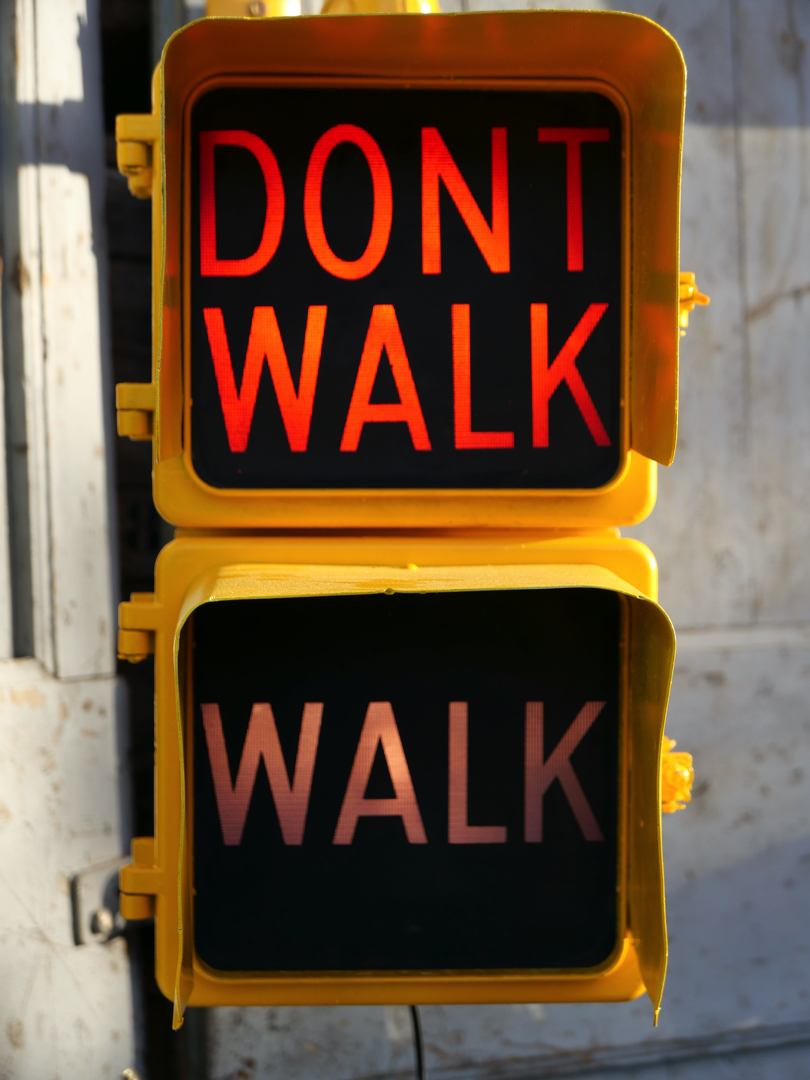 New York feu dont walk americain vintage USA jaune d'origine – Image 11