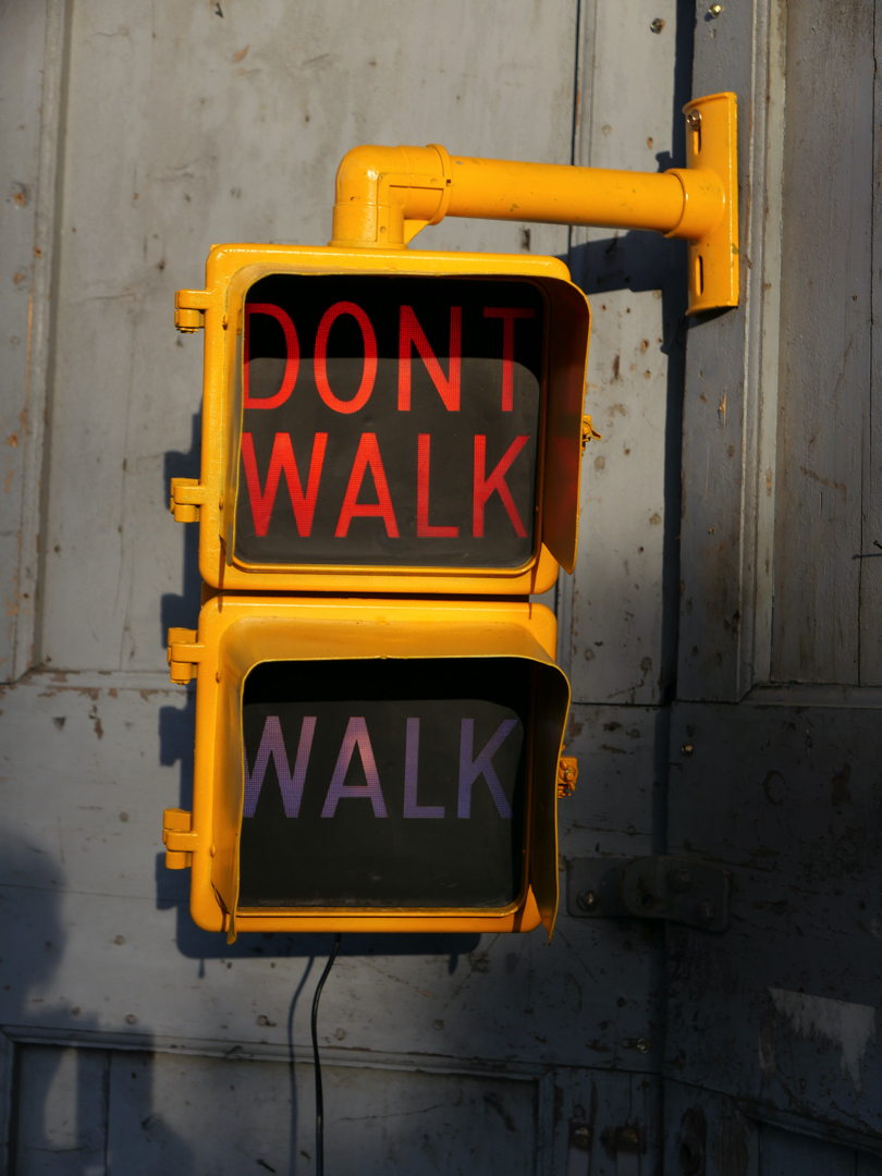 New York feu dont walk americain vintage USA jaune d'origine – Image 16