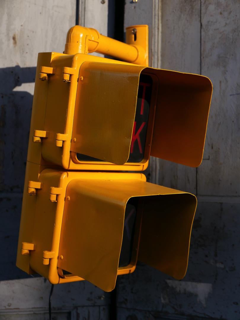 New York feu dont walk americain vintage USA jaune d'origine – Image 17