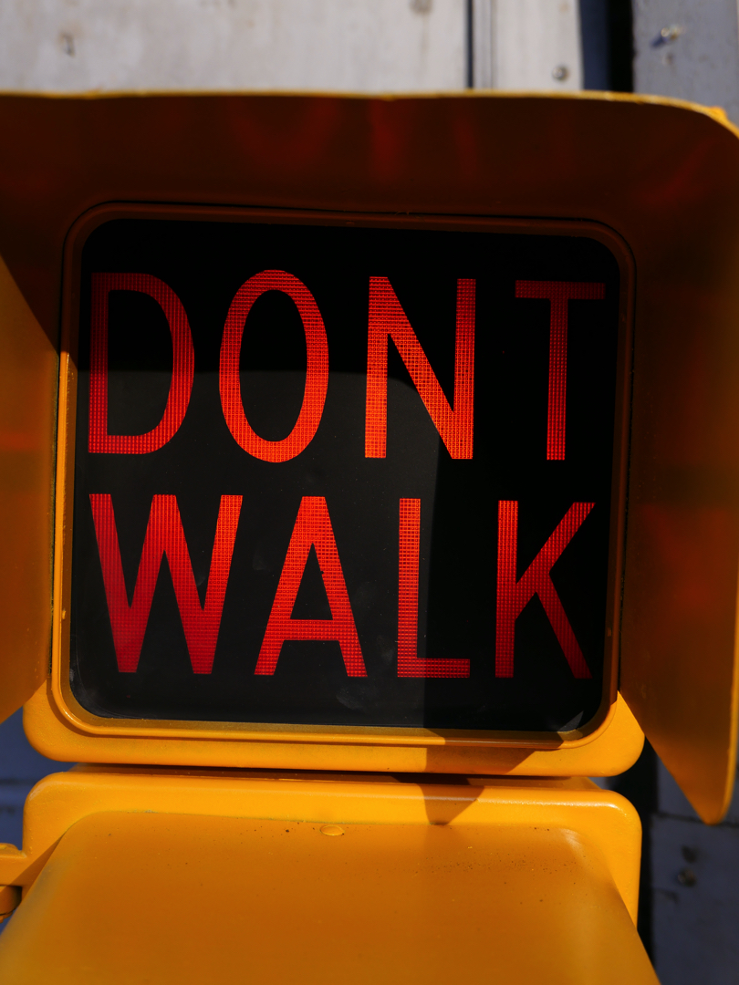 New York feu dont walk americain vintage USA jaune d'origine – Image 8