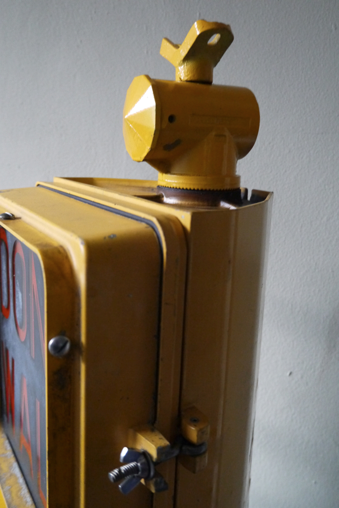 New York feu dont walk americain vintage USA jaune d'origine – Image 8