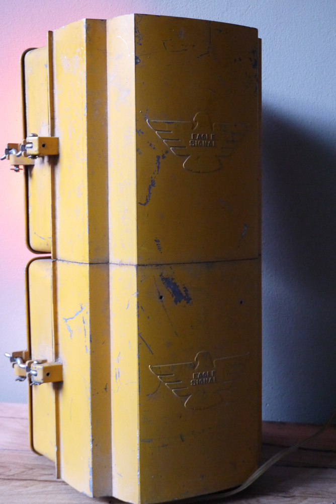 New York feu dont walk americain vintage USA jaune d'origine – Image 9