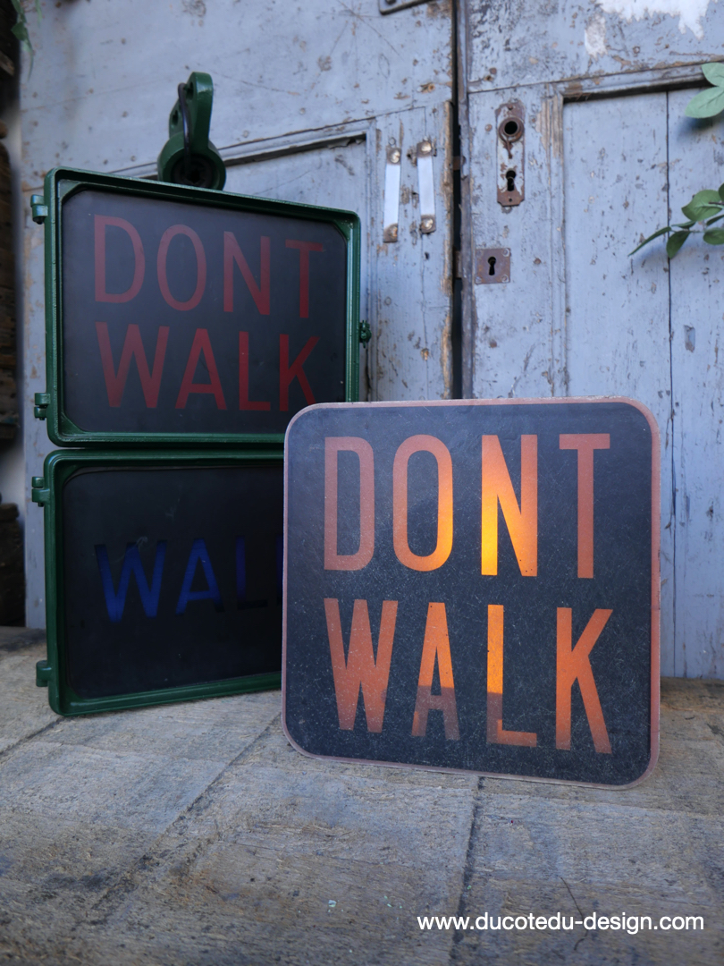 Plaque de feu don t walk americain vintage USA / dont walk – Image 2
