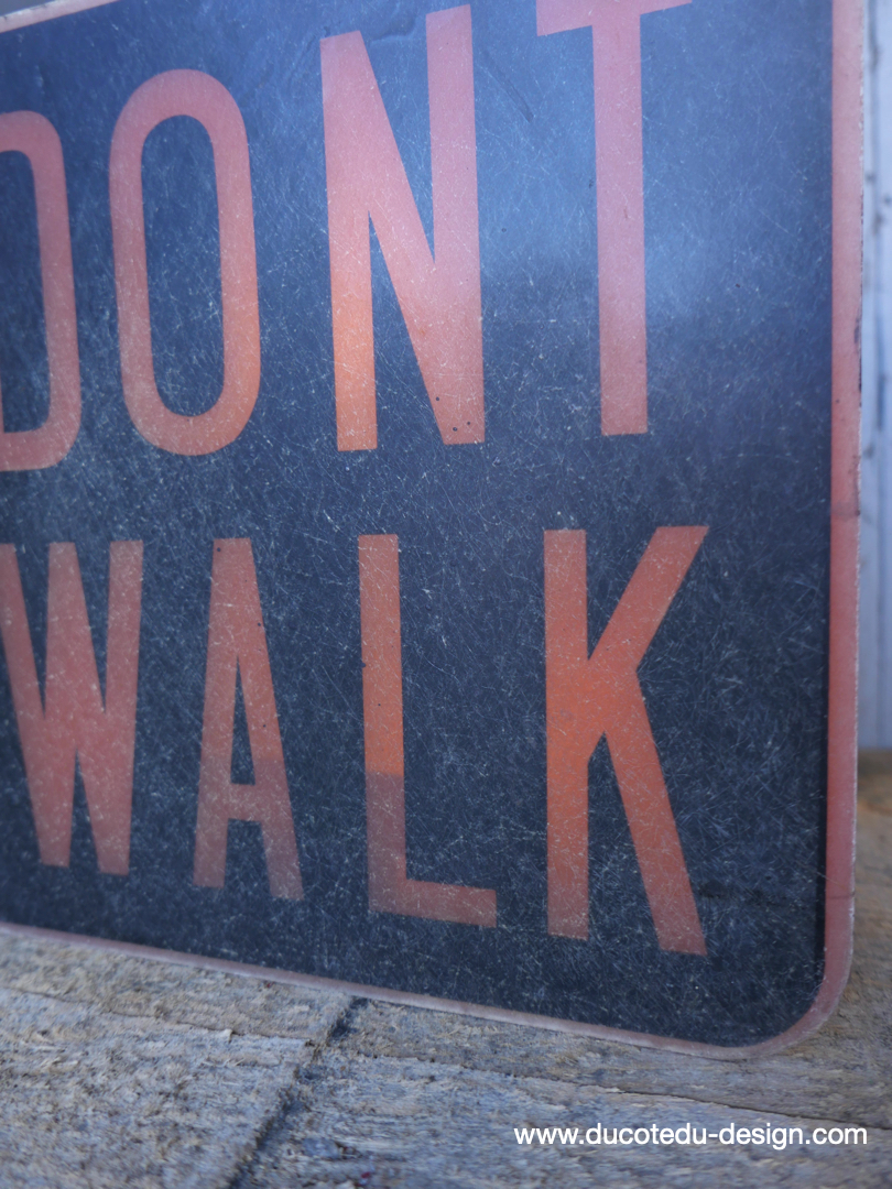 Plaque de feu don t walk americain vintage USA / dont walk – Image 3