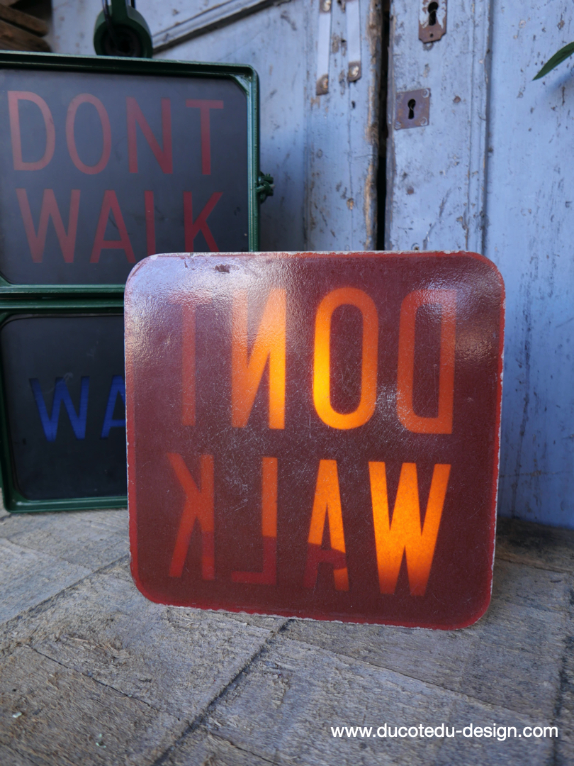 Plaque de feu don t walk americain vintage USA / dont walk – Image 5