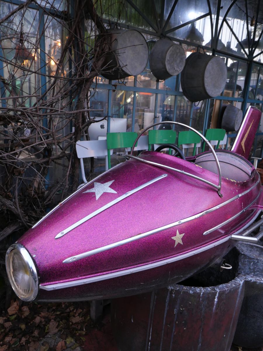 Sujet de manège avion fusée de fête foraine année 1970 – Image 3