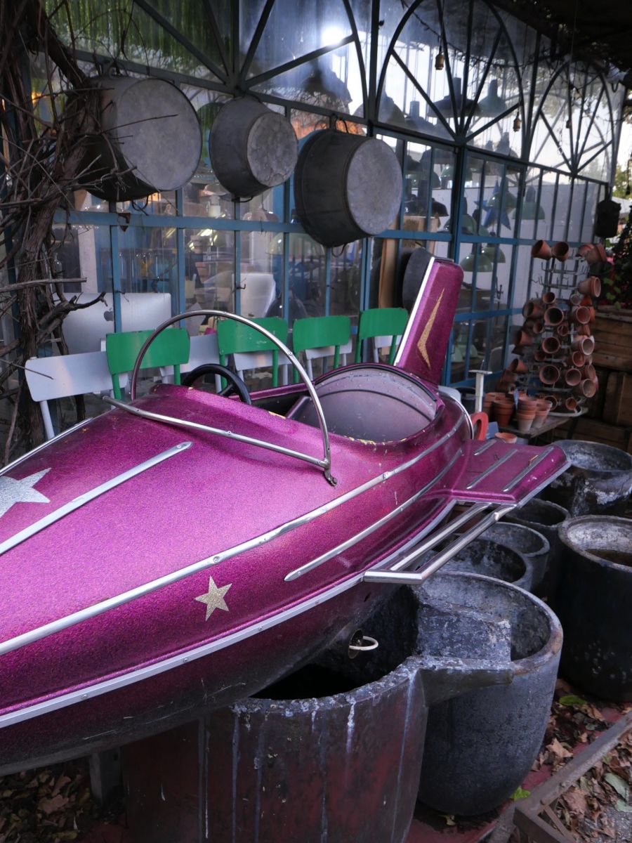 Sujet de manège avion fusée de fête foraine année 1970 – Image 4