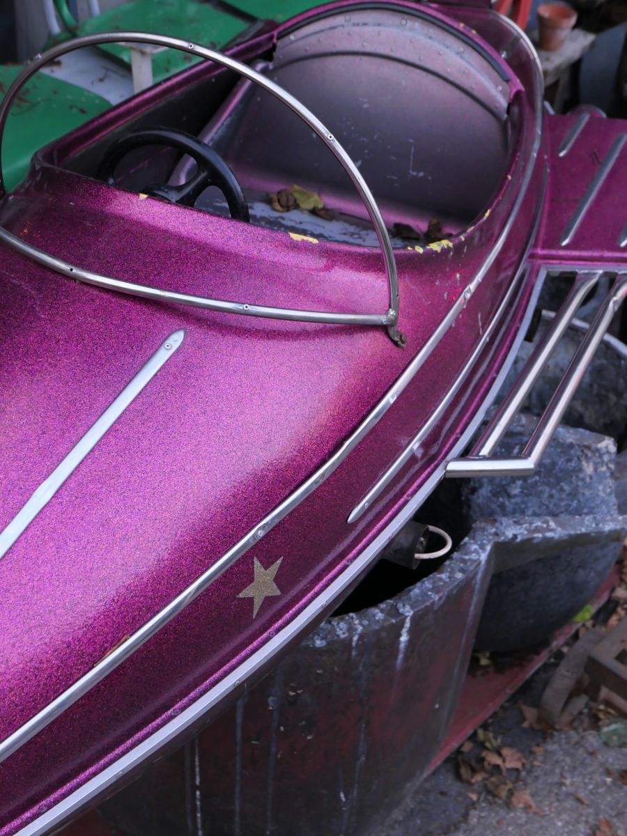 Sujet de manège avion fusée de fête foraine année 1970 – Image 10