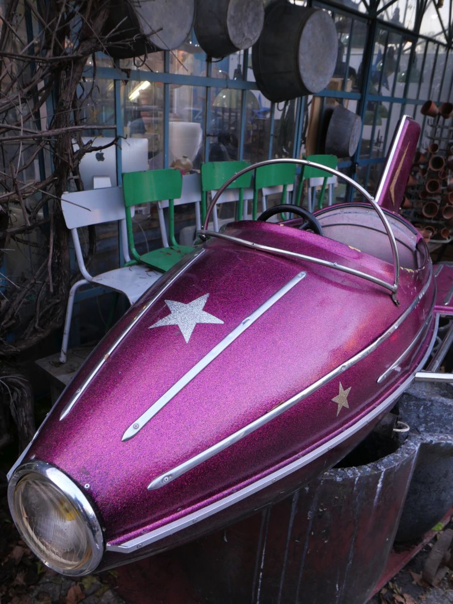 Sujet de manège avion fusée de fête foraine année 1970 – Image 12