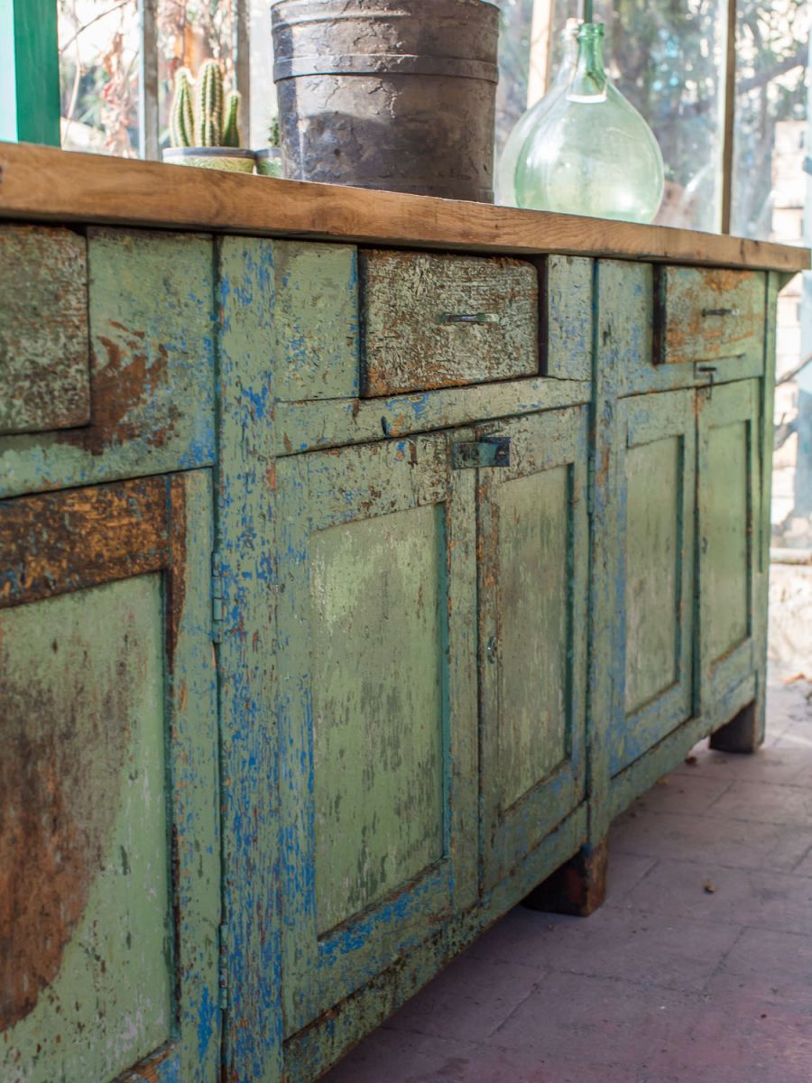 banco de trabajo mecánico industrial muy grande en su estado original - Image 4