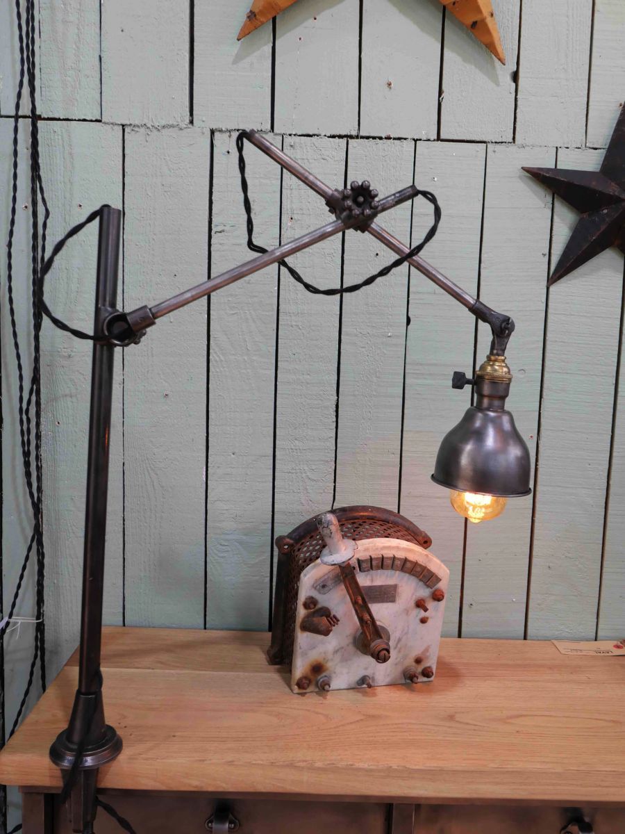 Rare Lampe OC White Industrielle fixation etau la lampe de reference a new york – Image 23