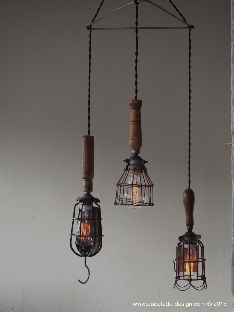 lustre de 3 baladeuse industrielle des USA equipant les caves de new York – Image 2