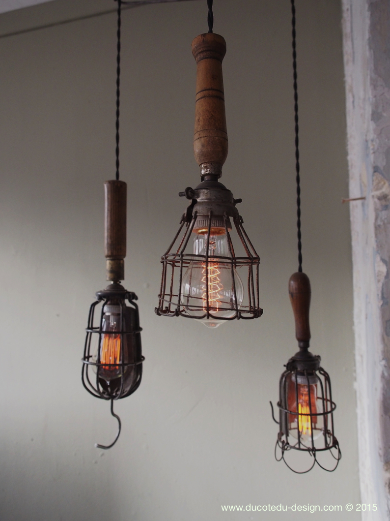 lustre de 3 baladeuse industrielle des USA equipant les caves de new York – Image 5