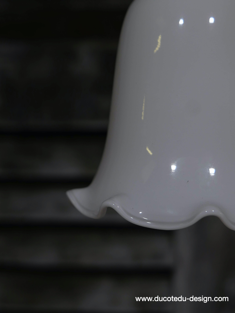 1 abat jour suspention baladeuse opaline a dentelle lampe – Image 11