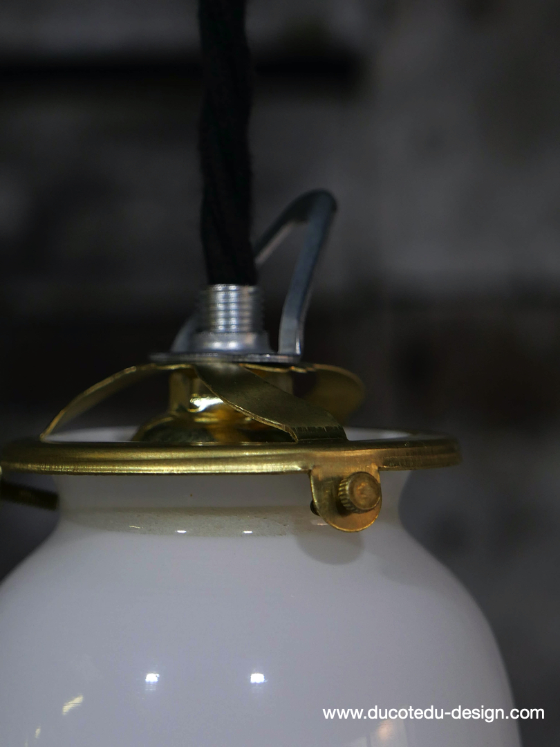 1 abat jour suspention baladeuse opaline a dentelle lampe – Image 12