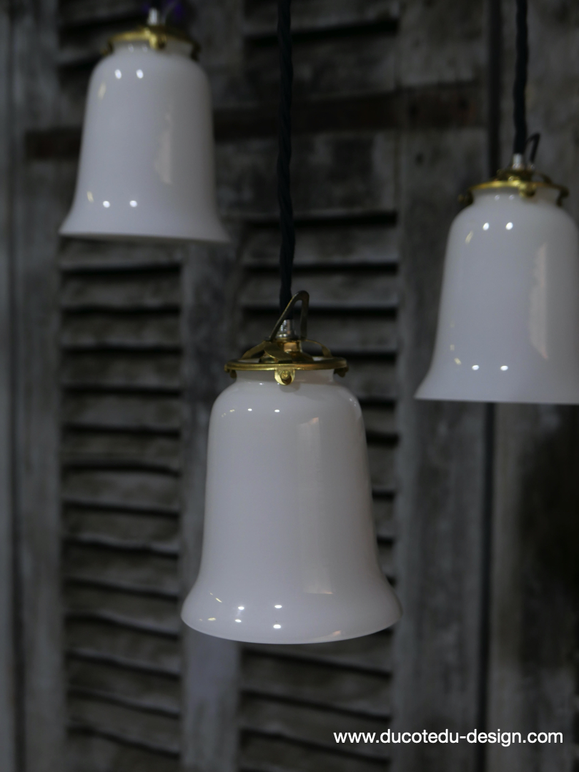 1 abat jour suspention baladeuse opaline lampe – Image 14