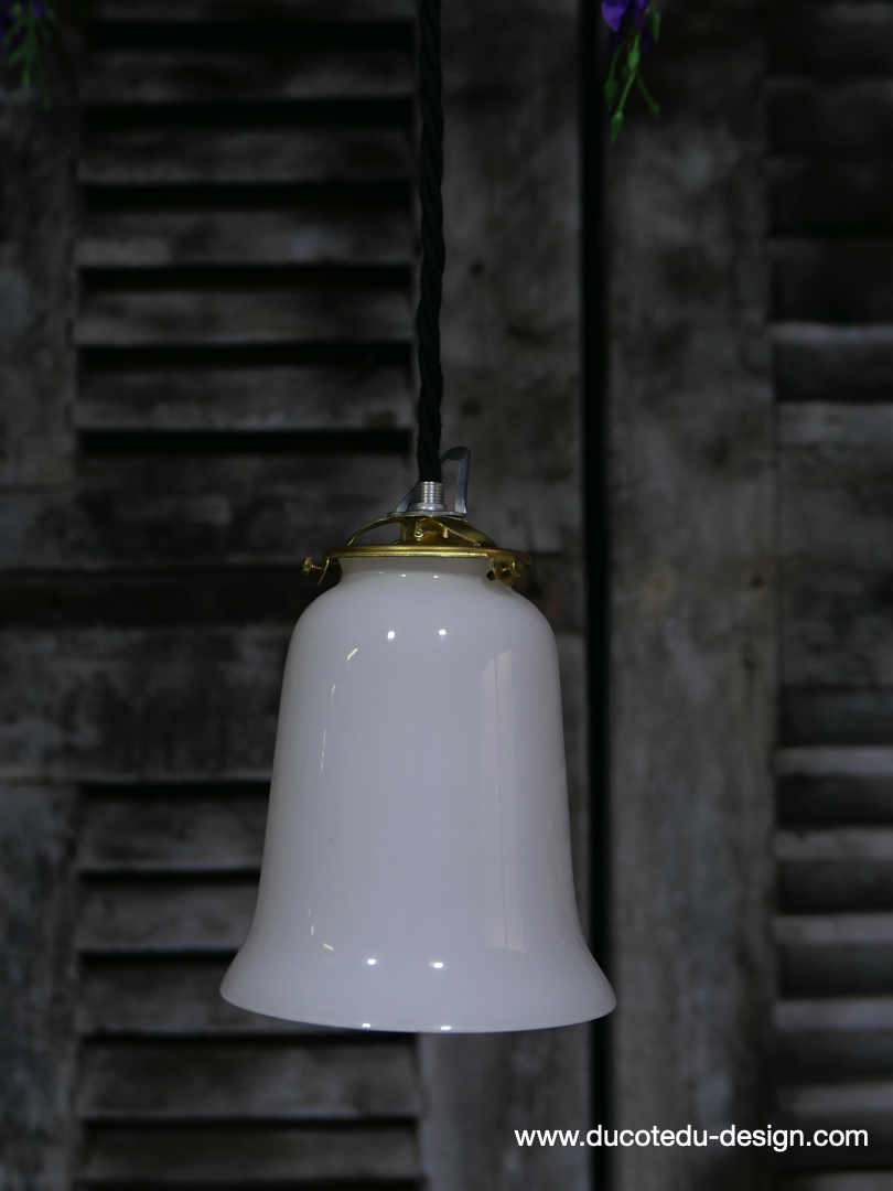 1 abat jour suspention baladeuse opaline lampe – Image 10