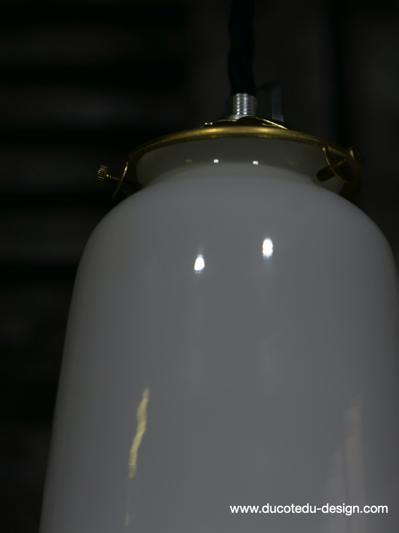 1 abat jour suspention baladeuse opaline lampe – Image 13