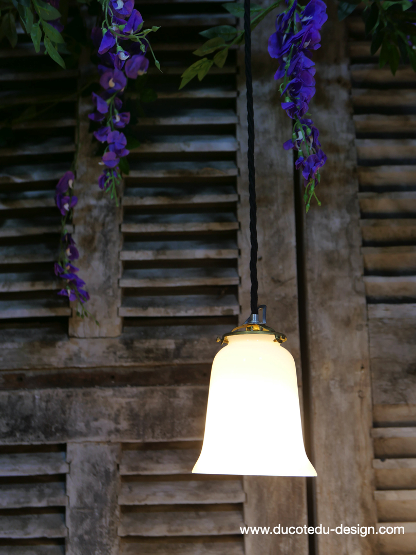 1 abat jour suspention baladeuse opaline lampe – Image 5