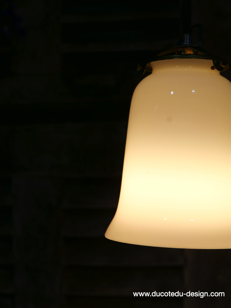 1 abat jour suspention baladeuse opaline lampe – Image 7