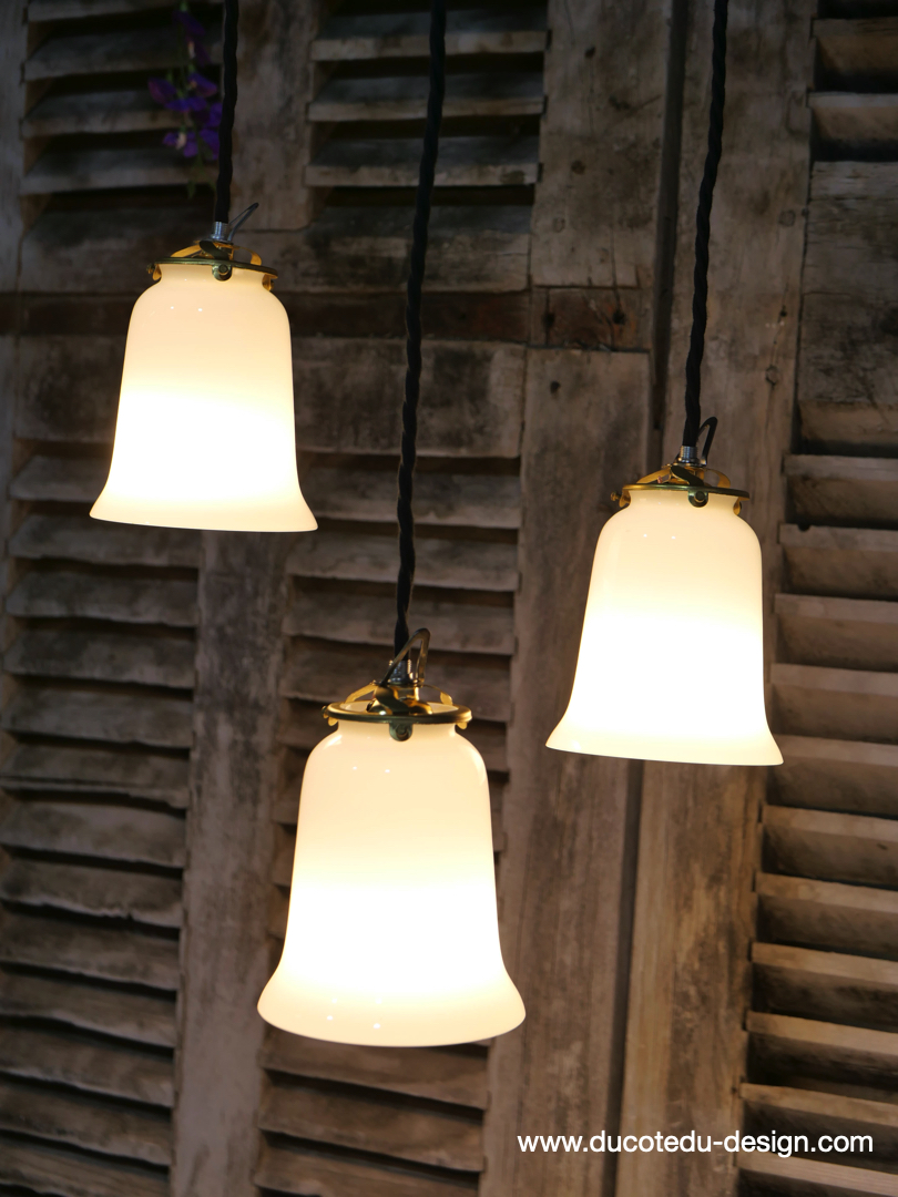 1 abat jour suspention baladeuse opaline lampe – Image 2