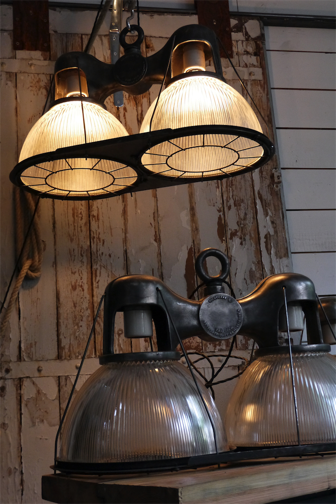 tres rare lampe holophane double origine usa – Image 3