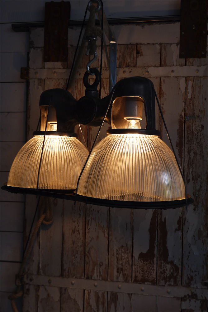 tres rare lampe holophane double origine usa – Image 4