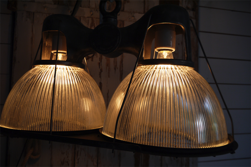 tres rare lampe holophane double origine usa – Image 5